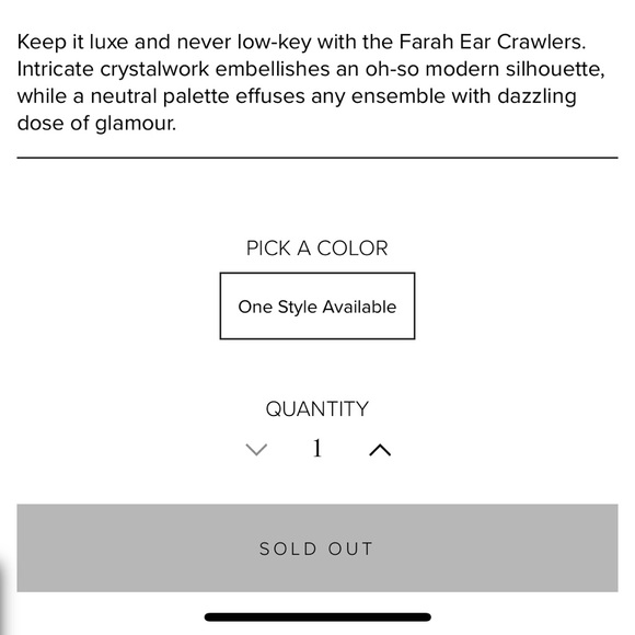 Bauble Bar Farrah Ear Crawler - Picture 4 of 4